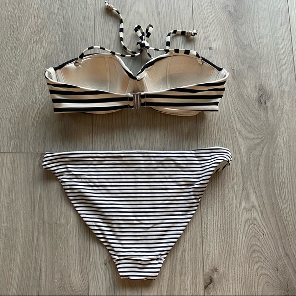 H&M Swim Bikini Set (Black & White Stripes) - Picture 2 of 3